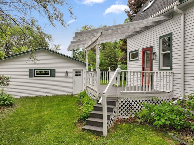 216 Summit Ave, Center City, MN 55012 - back of house with a deck and a yard