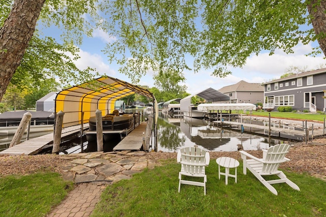 1709 Baywood Ln, Mound, MN 55364 - dock with boat lift and a water view