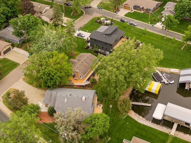 1709 Baywood Ln, Mound, MN 55364 - aerial perspective of suburban area with a nearby body of water