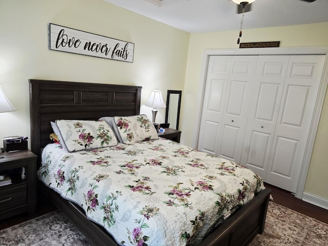 1612 17th St SW, Austin, MN 55912 - bedroom featuring a closet and wood finished floors