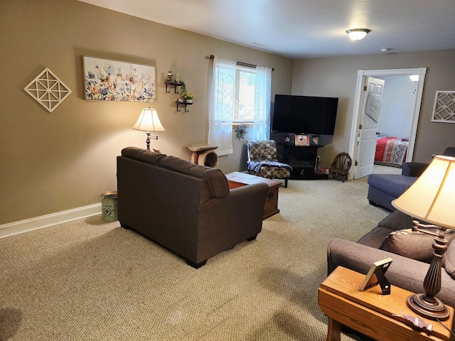 1612 17th St SW, Austin, MN 55912 - living area featuring carpet flooring and baseboards