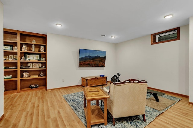 2904 Park Dr, Saint Cloud, MN 56303 - sitting room featuring light wood-type flooring and recessed lighting