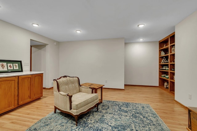 2904 Park Dr, Saint Cloud, MN 56303 - sitting room with light wood-style flooring and recessed lighting