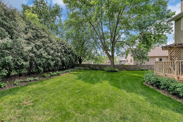 2904 Park Dr, Saint Cloud, MN 56303 - view of yard with a wooden deck