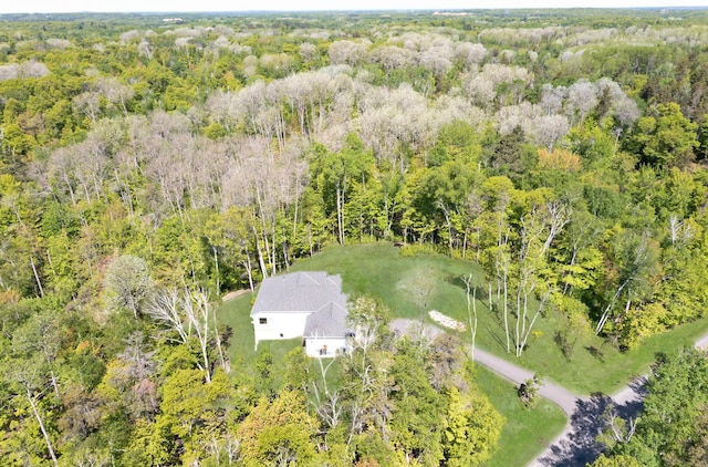 31709 Green Scene Dr, Breezy Point, MN 56472 - aerial view of property and surrounding area featuring a heavily wooded area