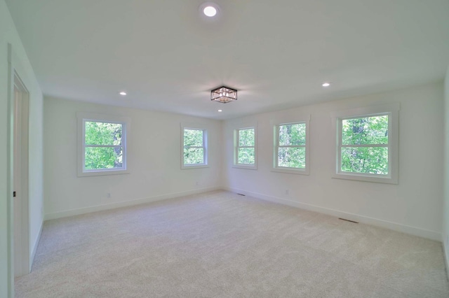 20482 Lord Rd, Center Twp, MN 56465 - spare room with light colored carpet and recessed lighting