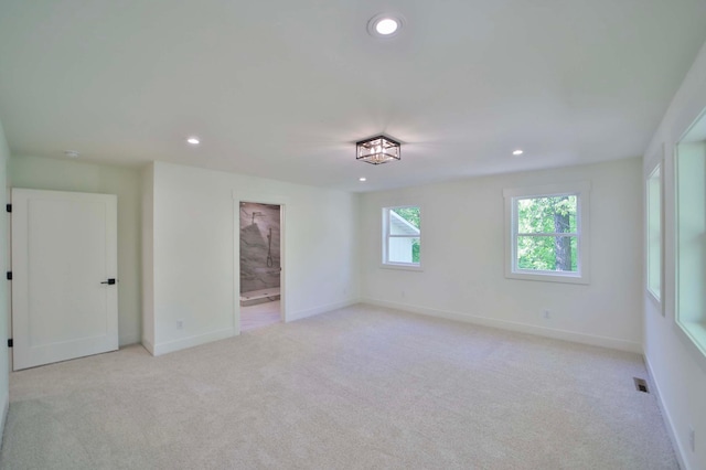 20482 Lord Rd, Center Twp, MN 56465 - spare room featuring light carpet and recessed lighting