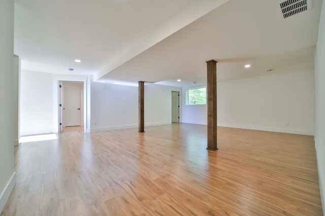 20482 Lord Rd, Center Twp, MN 56465 - empty room featuring light wood-style floors and recessed lighting