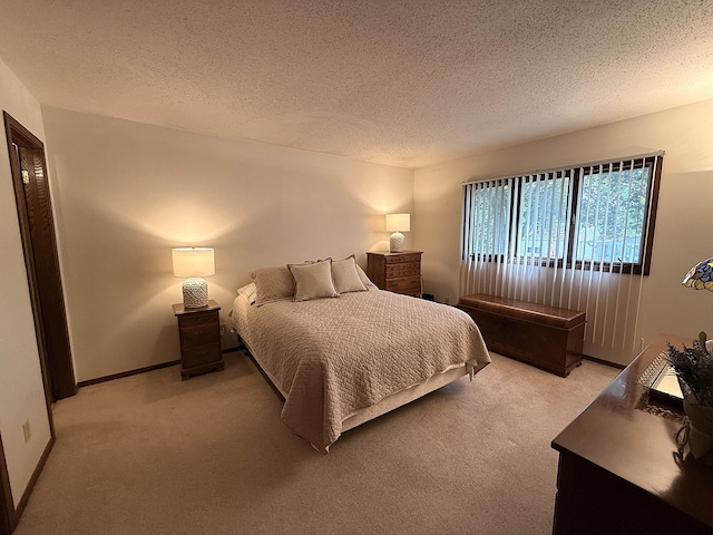 1646 5th St, Montevideo, MN 56265 - bedroom with light carpet, a textured ceiling, and baseboards