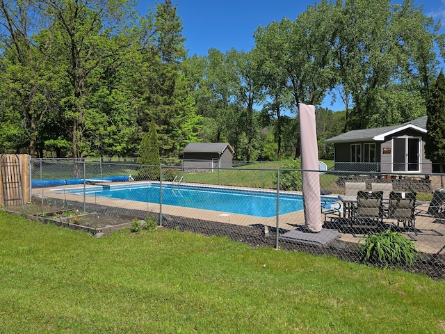4230 Odegard Ave N, Baytown Twp, MN 55082 - view of pool featuring an outdoor structure and a patio