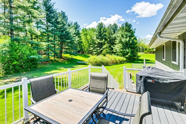 4230 Odegard Ave N, Baytown Twp, MN 55082 - deck with a lawn and outdoor dining space