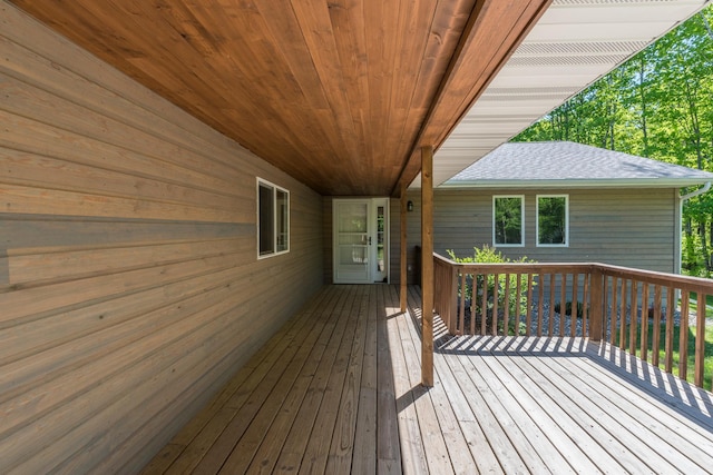 8296 Gladstone Lake Rd, Lake Edward Twp, MN 56401 - view of wooden deck