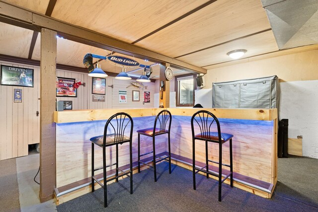 1001 2nd Ave SW, Austin, MN 55912 - bar area featuring wood walls