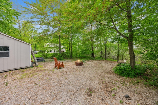 5160 202nd Ln NE, Linwood Twp, MN 55092 - view of yard featuring a fire pit