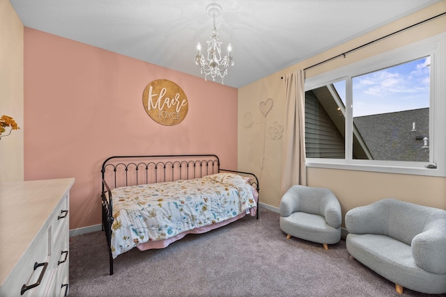 970 Acacia Dr S, Annandale, MN 55302 - bedroom with a chandelier, carpet, and baseboards
