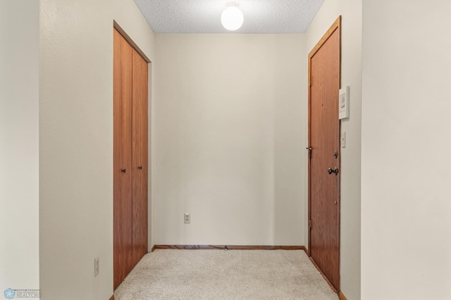 2802 29th Ave S, Moorhead, MN 56560 - hall featuring carpet floors and a textured ceiling