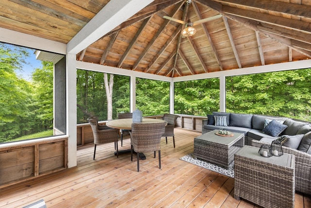 8580 Maple View Dr, Cologne, MN 55322 - sunroom featuring an outdoor living space, healthy amount of natural light, and outdoor dining area