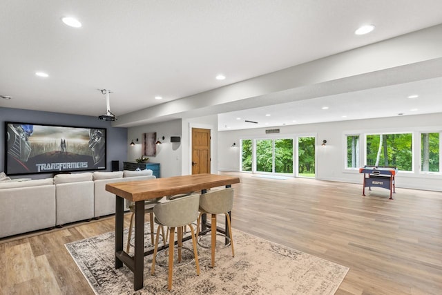 8580 Maple View Dr, Cologne, MN 55322 - dining space with healthy amount of natural light, light wood finished floors, and recessed lighting