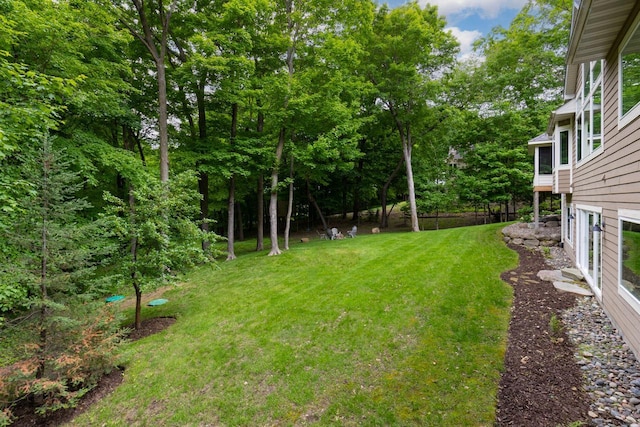 8580 Maple View Dr, Cologne, MN 55322 - view of green lawn with view of wooded area