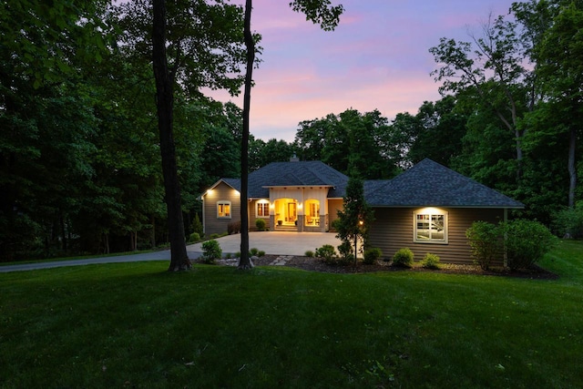 8580 Maple View Dr, Cologne, MN 55322 - view of front of house with driveway and a lawn