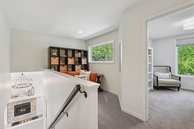 9375 Cold Stream Ln, Eden Prairie, MN 55347 - carpeted home office featuring plenty of natural light, a chandelier, and baseboards