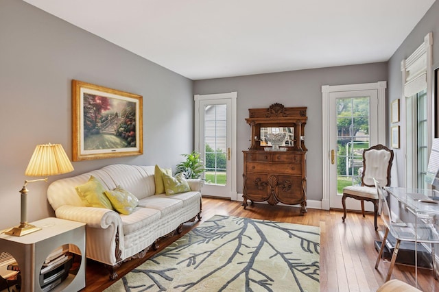 1511 Colleen Ave, Arden Hills, MN 55112 - living room featuring light wood finished floors and baseboards