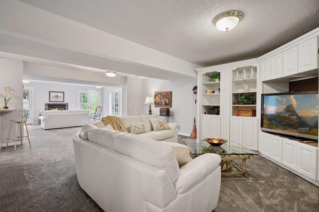 1511 Colleen Ave, Arden Hills, MN 55112 - living area with dark carpet and a textured ceiling