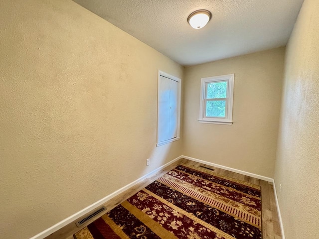 115 1st St SE, Pelican Rapids, MN 56572 - spare room featuring baseboards, wood finished floors, a textured ceiling, and a textured wall