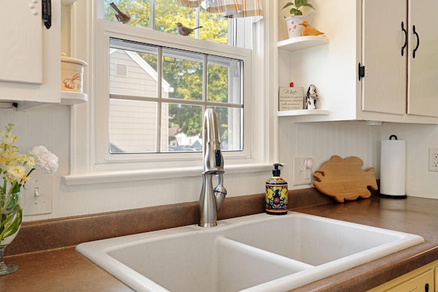 1306 3rd Ave SW, Austin, MN 55912 - kitchen view of a sink and open shelves