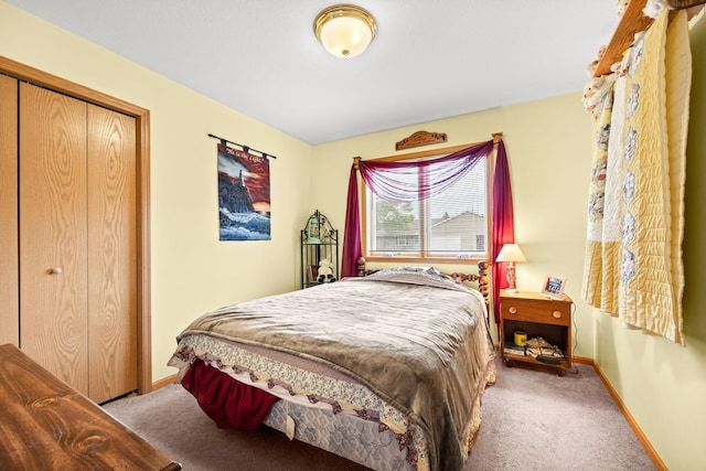 2101 Blake Ave, Lester Prairie, MN 55354 - carpeted bedroom with baseboards and a closet