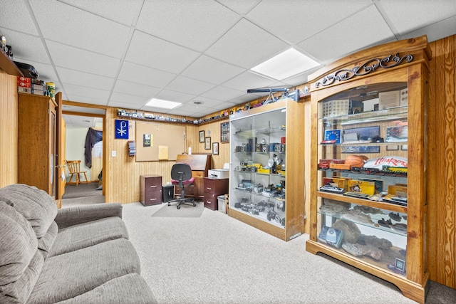 2101 Blake Ave, Lester Prairie, MN 55354 - carpeted office featuring a drop ceiling