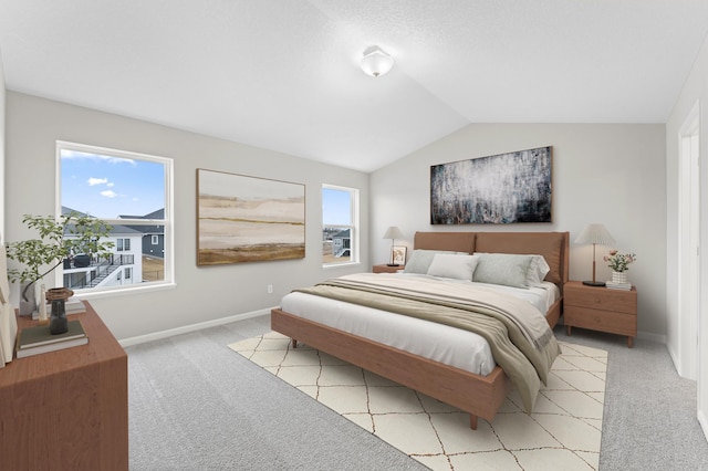 10664 29th St NE, Saint Michael, MN 55376 - bedroom with carpet floors, lofted ceiling, and baseboards