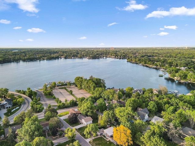 17209 Grays Bay Blvd, Minnetonka, MN 55391 - drone / aerial view of a large body of water and a heavily wooded area
