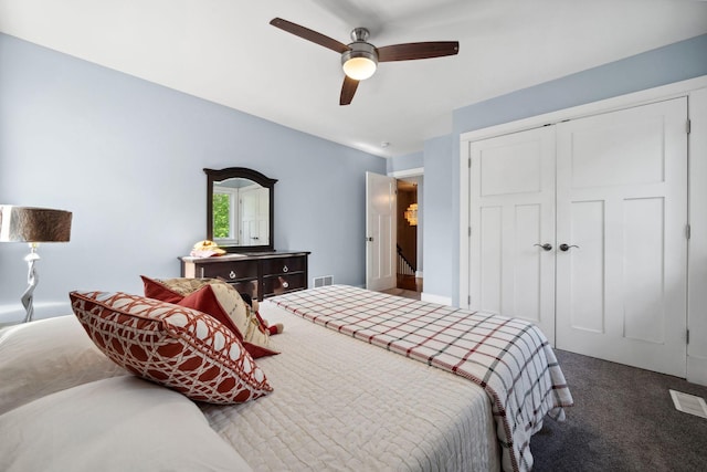 17209 Grays Bay Blvd, Minnetonka, MN 55391 - carpeted bedroom with a closet and a ceiling fan