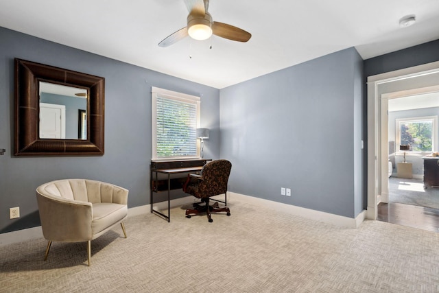17209 Grays Bay Blvd, Minnetonka, MN 55391 - office space featuring carpet flooring, a ceiling fan, and baseboards