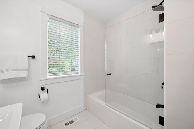 17209 Grays Bay Blvd, Minnetonka, MN 55391 - full bath with toilet, tile patterned floors, shower / tub combination, and baseboards