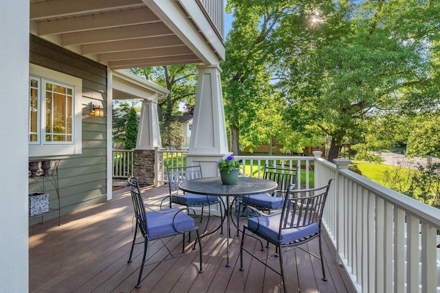 17209 Grays Bay Blvd, Minnetonka, MN 55391 - wooden deck featuring outdoor dining space