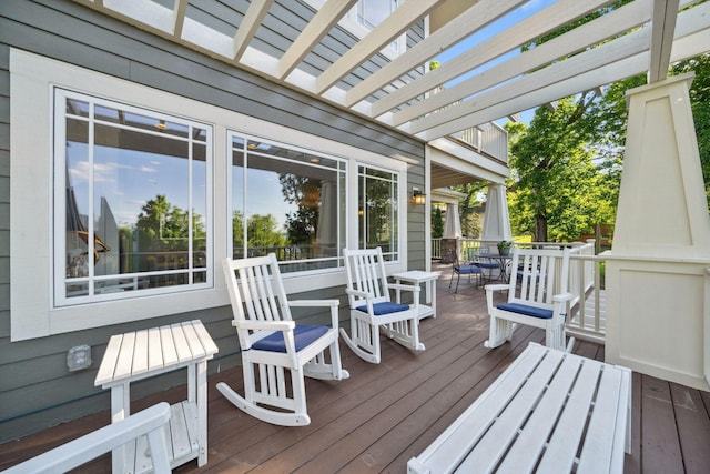 17209 Grays Bay Blvd, Minnetonka, MN 55391 - wooden deck with a pergola