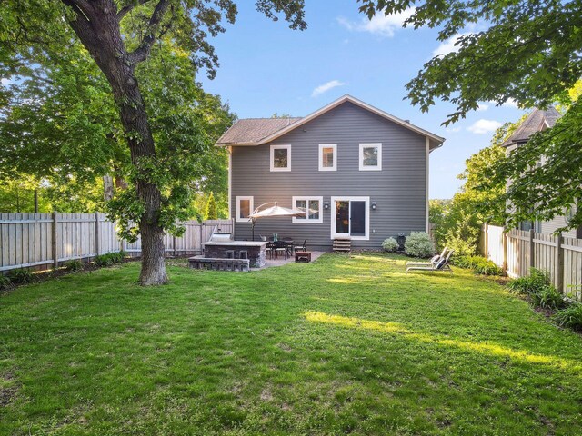 17209 Grays Bay Blvd, Minnetonka, MN 55391 - back of property with entry steps and a patio area