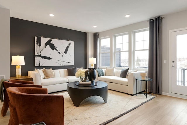 906 Woodlawn Ave Unit D, Saint Paul, MN 55116 - living room with light wood finished floors and recessed lighting