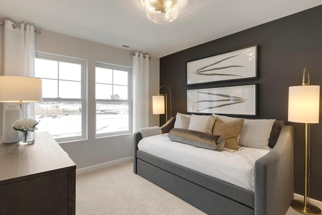 906 Woodlawn Ave Unit D, Saint Paul, MN 55116 - bedroom featuring multiple windows, baseboards, and light carpet