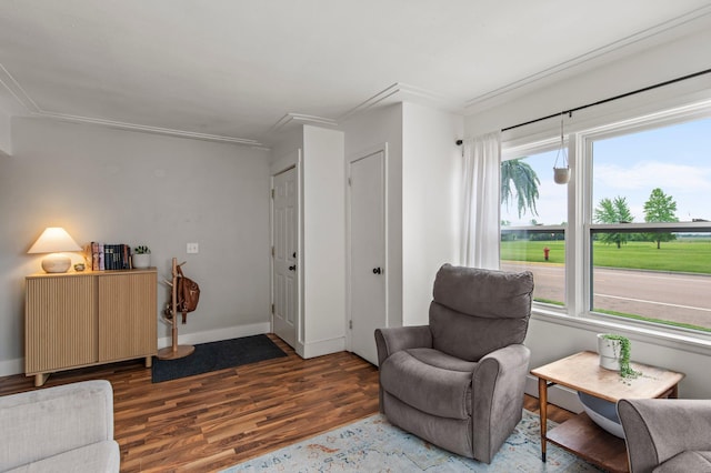460 Broadway St E, New Germany, MN 55367 - living area featuring wood finished floors and baseboards