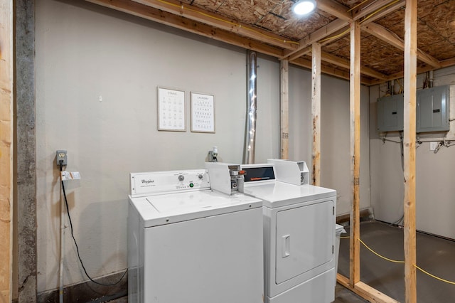 460 Broadway St E, New Germany, MN 55367 - laundry area with washing machine and clothes dryer and electric panel