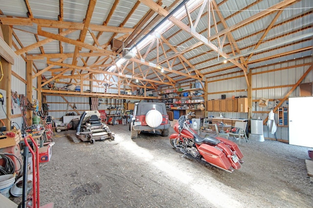 10080 550th St, Rock Creek, MN 55069 - garage featuring metal wall