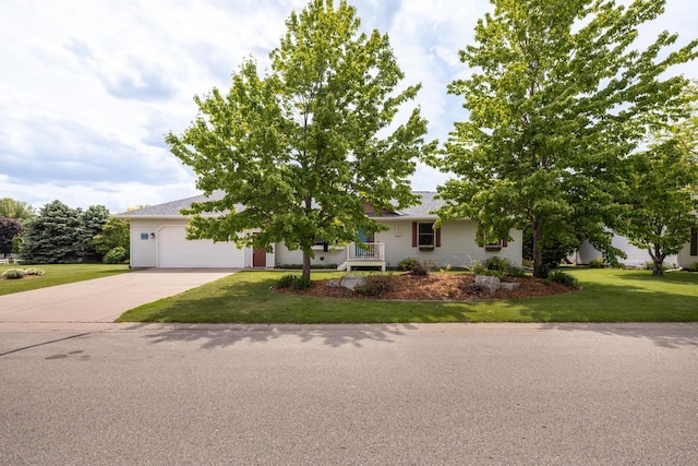 1215 Oak St, Lake City, MN 55041 - obstructed view of property with driveway, an attached garage, and a front yard