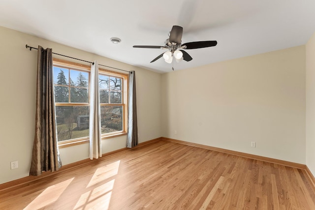 2701 Princeton Ave, Saint Louis Park, MN 55416 - spare room with light wood-style flooring, baseboards, and ceiling fan