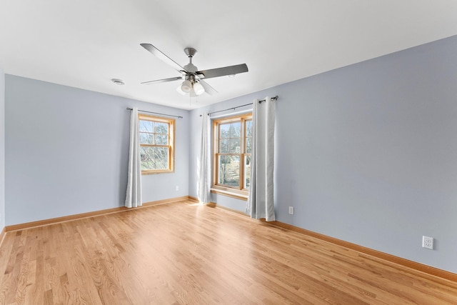 2701 Princeton Ave, Saint Louis Park, MN 55416 - spare room with light wood-style flooring, ceiling fan, and baseboards
