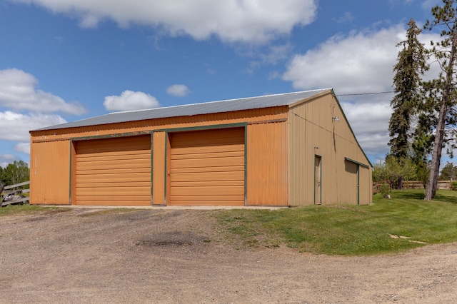 36037 678th St, Hill Lake Twp, MN 55748 - detached garage featuring dirt driveway