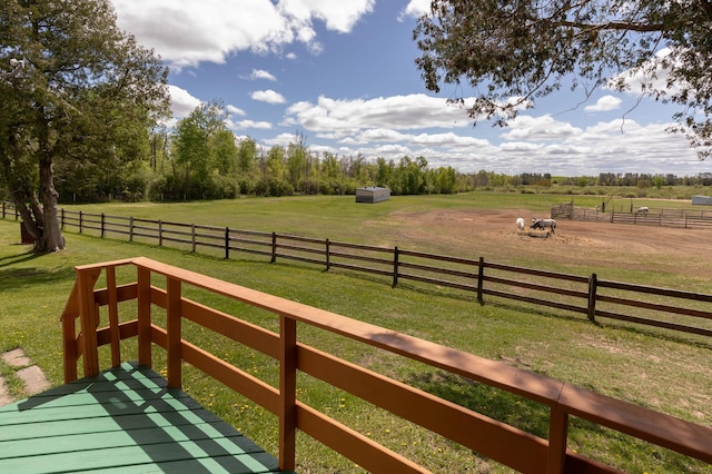 36037 678th St, Hill Lake Twp, MN 55748 - wooden deck with a view of rural / pastoral area