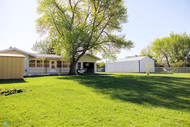 806 E St, Bottineau, ND 58318 - view of yard with an outdoor structure